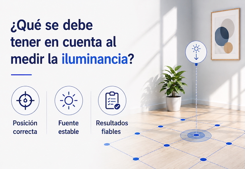 ¿Qué se debe tener en cuenta al medir la iluminancia?