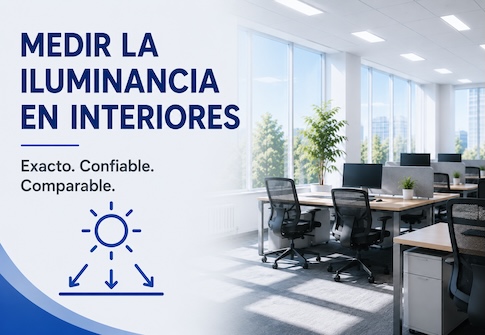 ¿Cómo medir correctamente la iluminancia en interiores?