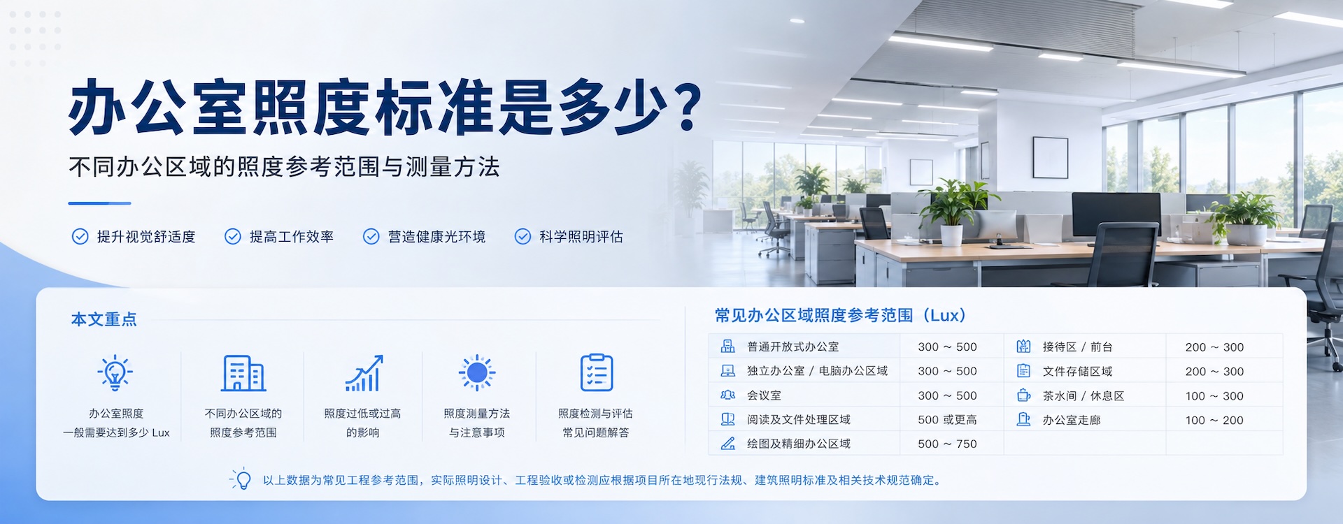 办公室照度标准是多少？
