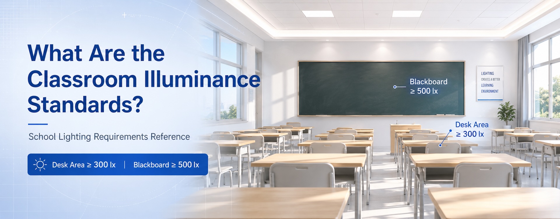 What Is the Recommended Illuminance Standard for School Classrooms?
