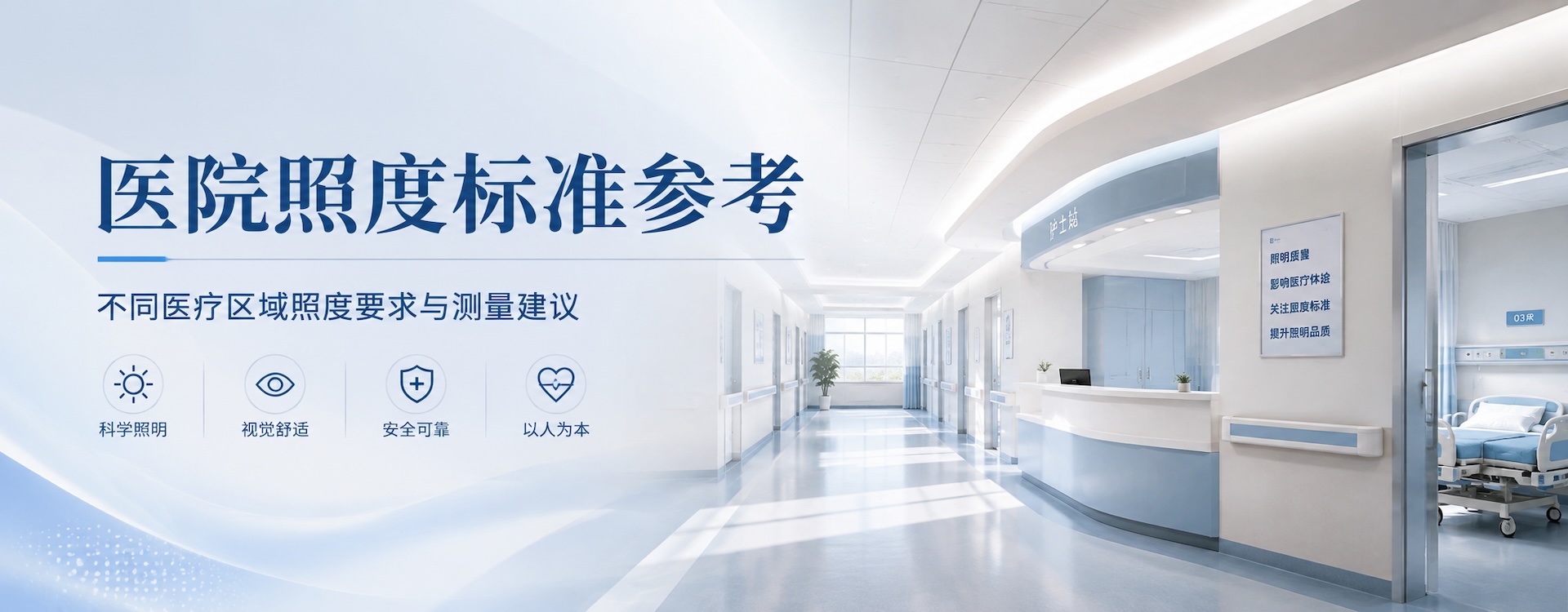 医院照度标准参考:不同医疗区域照度要求与测量方法