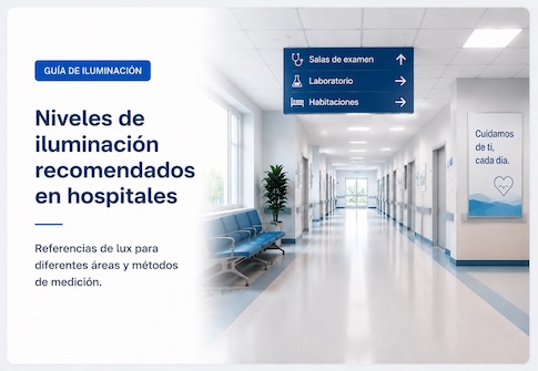 Referencias de los niveles de iluminación en hospitales