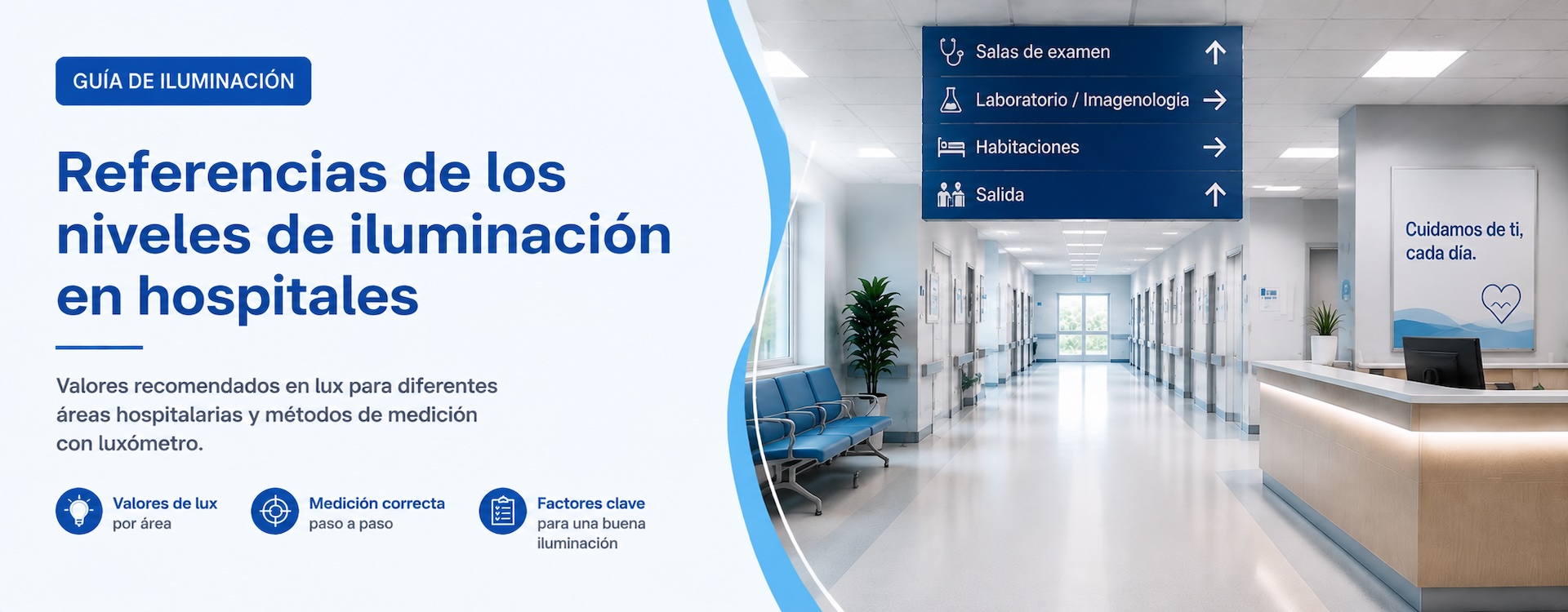 Referencias de los niveles de iluminación en hospitales