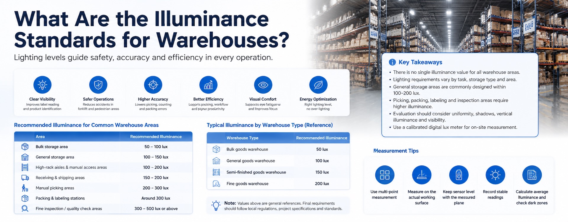 What Are the Illuminance Standards for Warehouses?