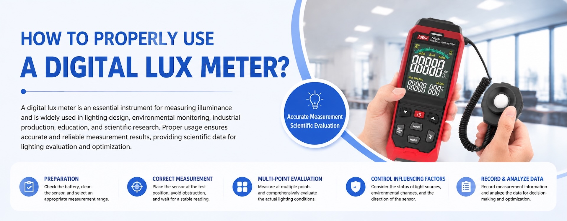 How to Properly Use a Digital Lux Meter?