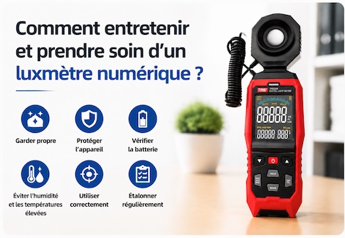 Comment entretenir et préserver correctement un luxmètre numérique ?