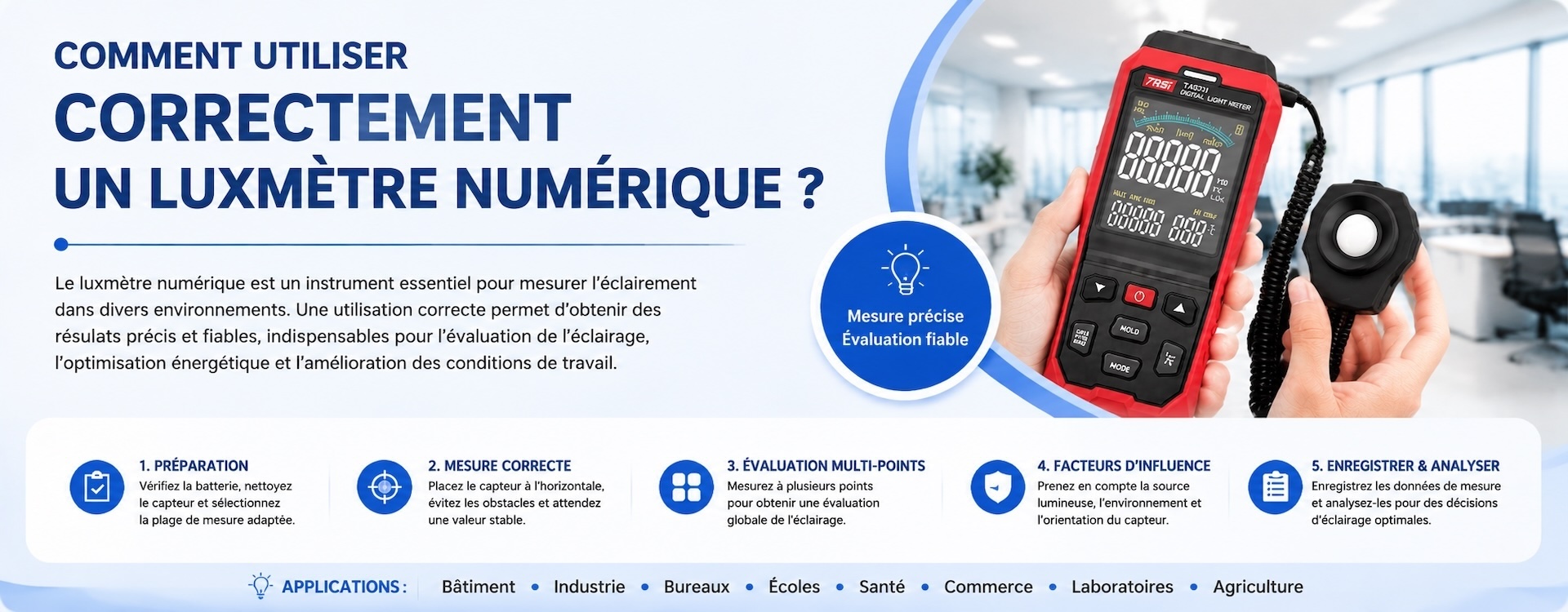 Comment entretenir et préserver correctement un luxmètre numérique ?