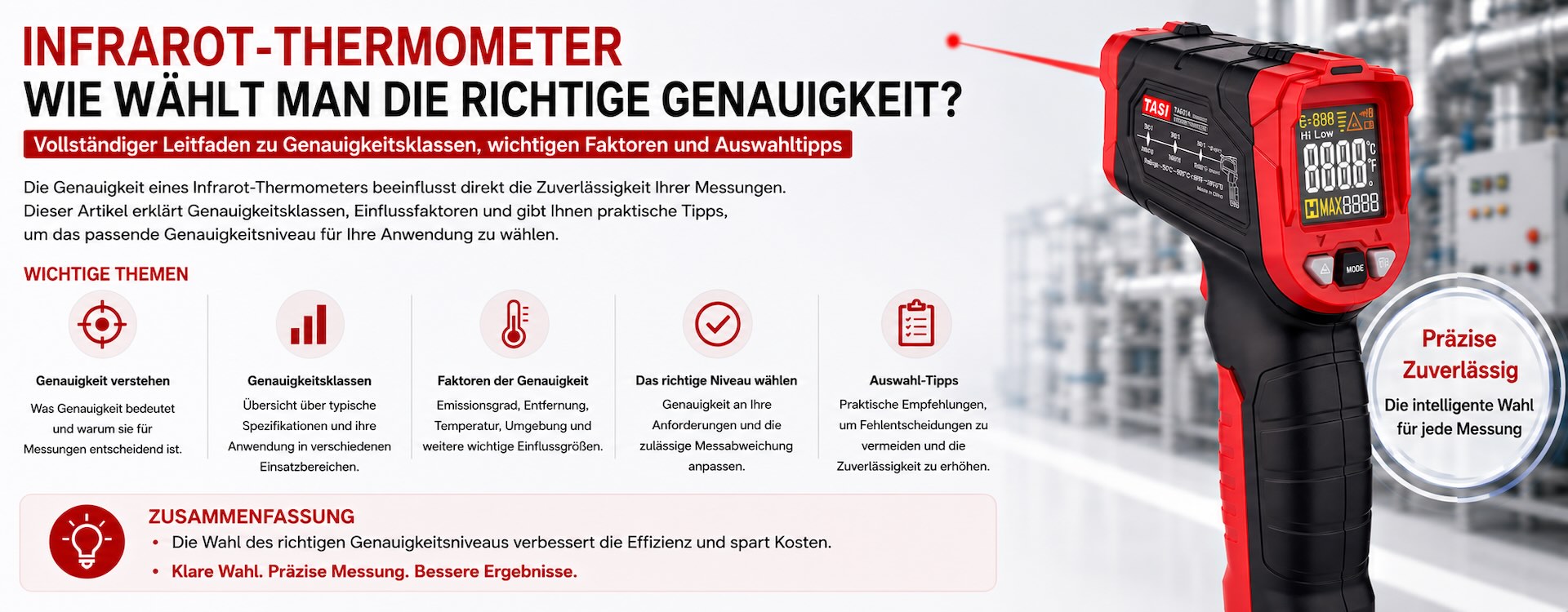 Wie wählt man die passende Genauigkeit eines Infrarot-Thermometers?