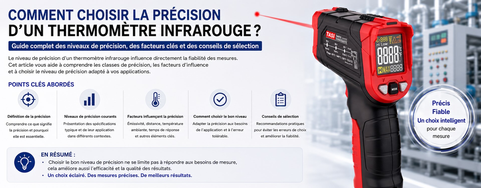 Comment choisir la précision adaptée d’un thermomètre infrarouge ?