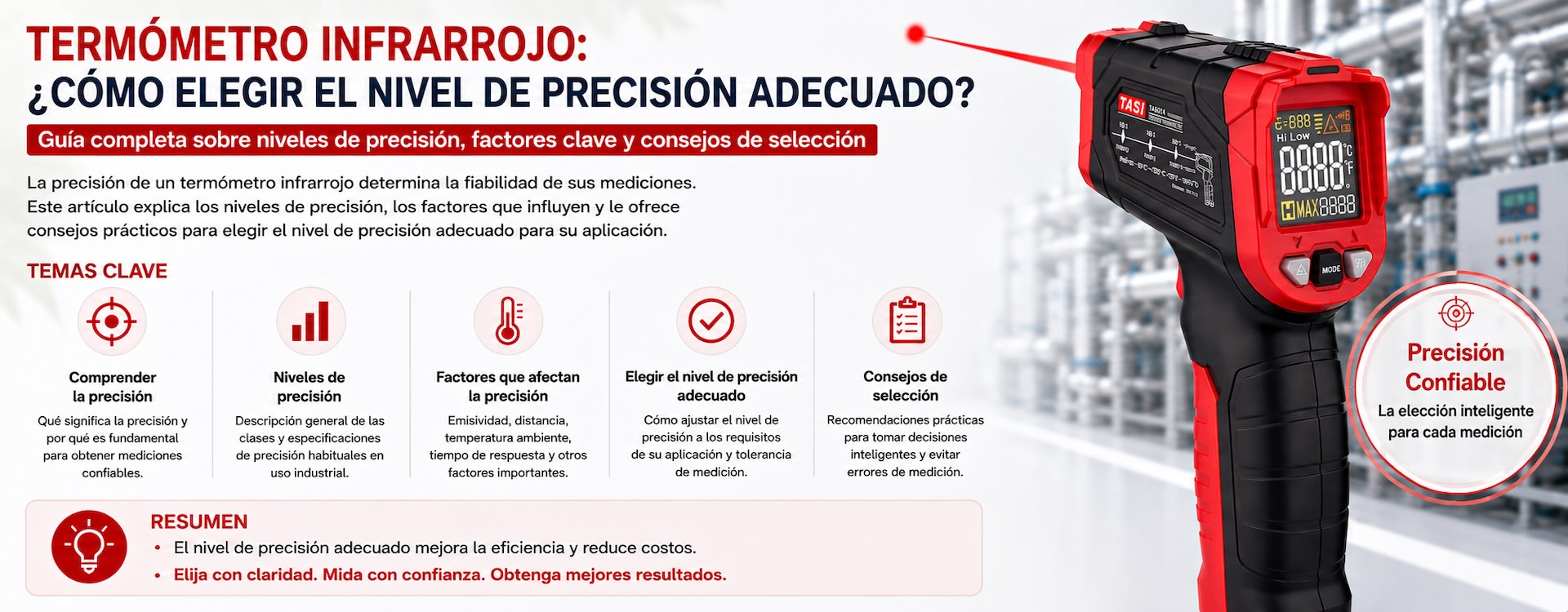 ¿Cómo elegir la precisión adecuada de un termómetro infrarrojo?