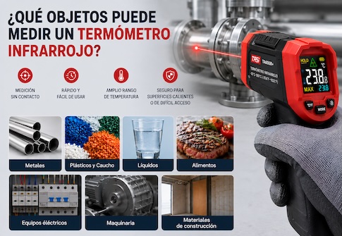 ¿Qué objetos puede medir un termómetro infrarrojo?