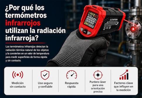 ¿Por qué los termómetros infrarrojos utilizan radiación infrarroja para medir la temperatura?