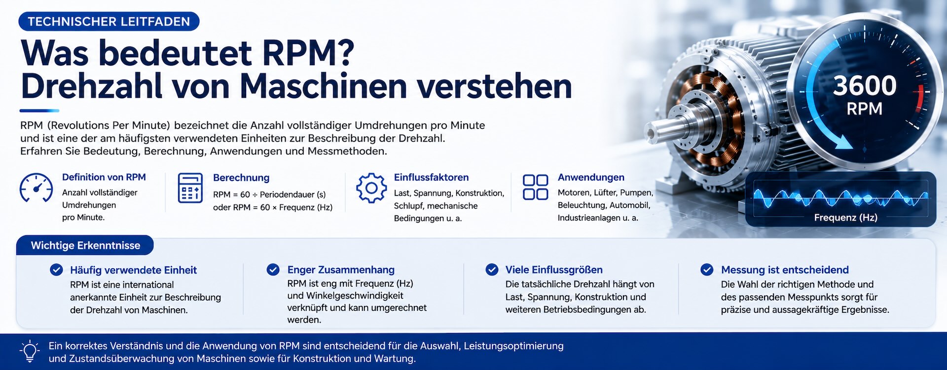 Was bedeutet RPM? Drehzahl von Maschinen und Anlagen richtig verstehen