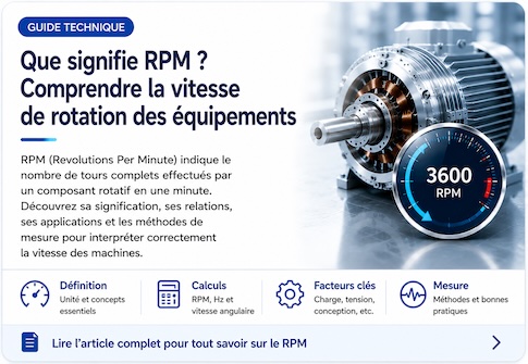 Que signifie RPM ? Comprendre la vitesse de rotation d’un équipement