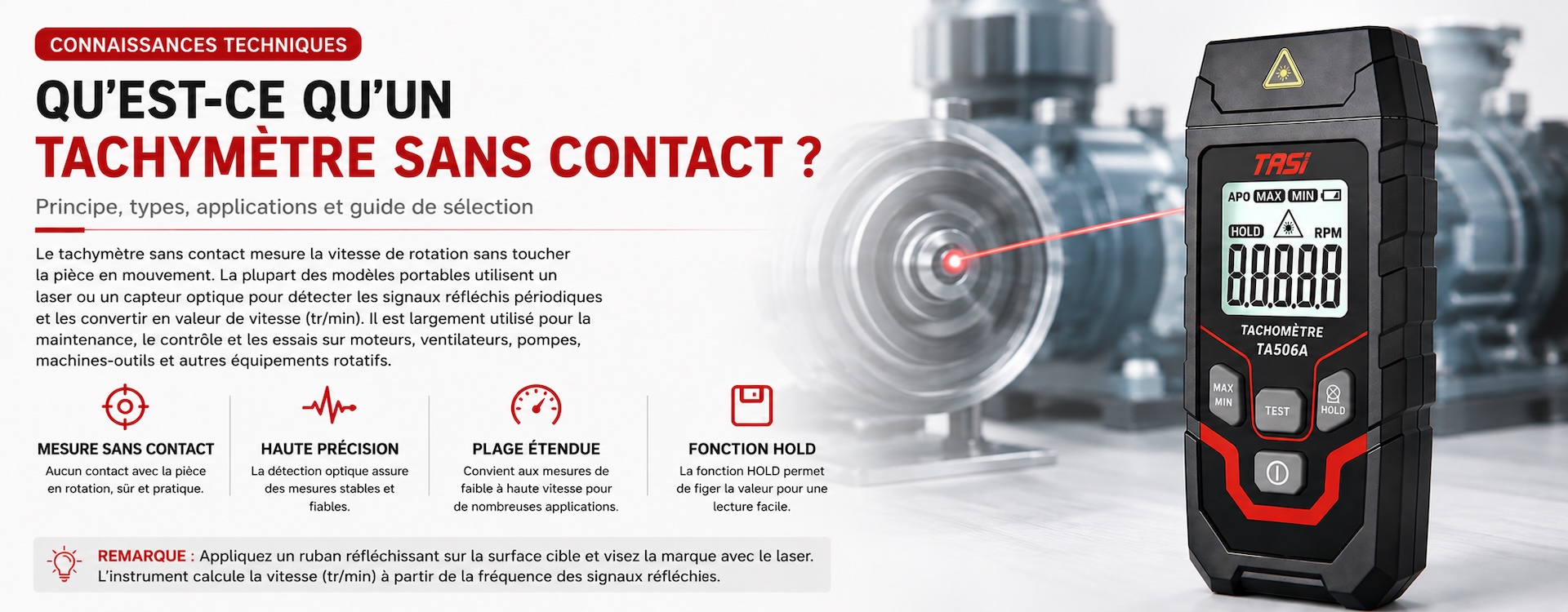 Qu’est-ce qu’un tachymètre sans contact ?