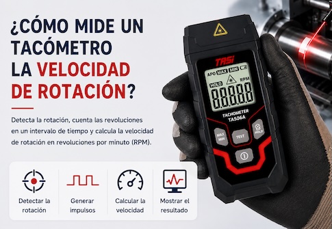 ¿Cómo mide las revoluciones un tacómetro?