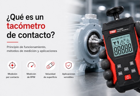¿Qué es un tacómetro de contacto?