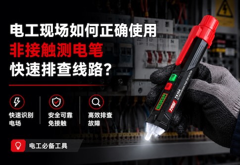电工现场如何正确使用非接触测电笔快速排查线路？