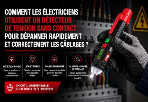 Comment utiliser correctement un détecteur de tension sans contact pour diagnostiquer rapidement un circuit électrique sur le terrain ?
