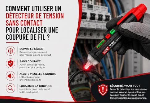 Comment utiliser un détecteur de tension sans contact pour contrôler les circuits d’un tableau électrique ?