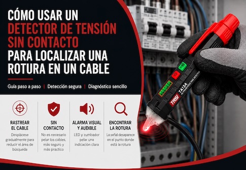 Cómo utilizar un detector de tensión sin contacto para revisar el cableado de un cuadro eléctrico