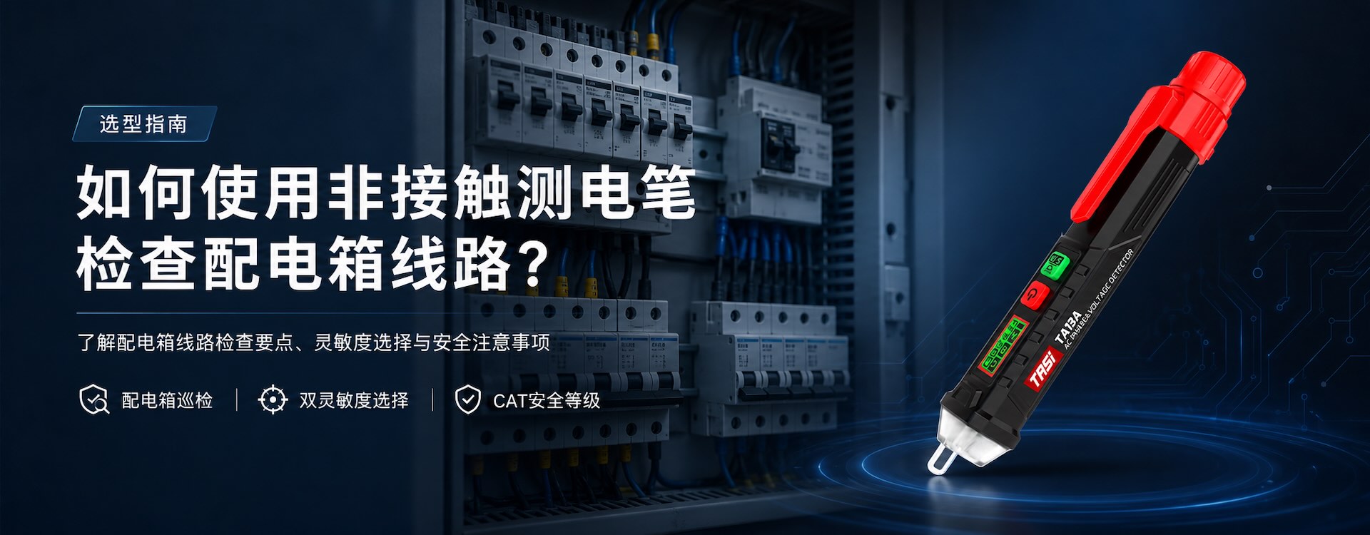 如何使用非接触测电笔查找电线断点？