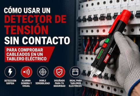 ¿Cómo utilizar un detector de tensión sin contacto para localizar una rotura en un cable?