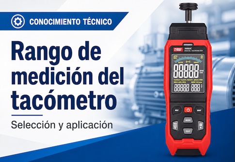 ¿Qué significa el rango de medición de un tacómetro?