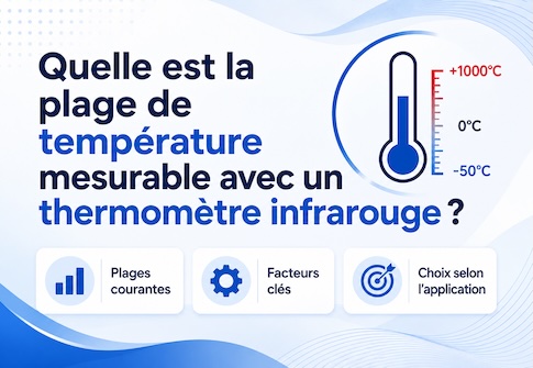 Quelle est la plage de température mesurable avec un thermomètre infrarouge ?