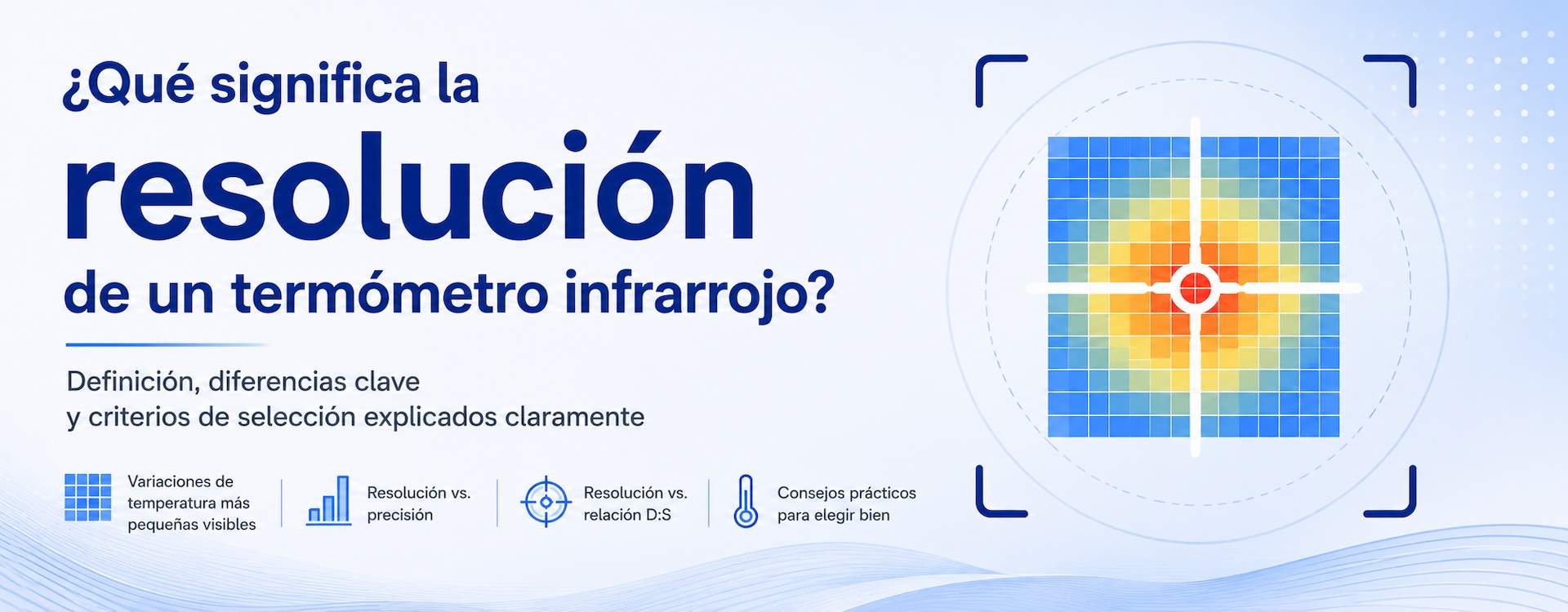 ¿Qué significa la resolución de un termómetro infrarrojo?
